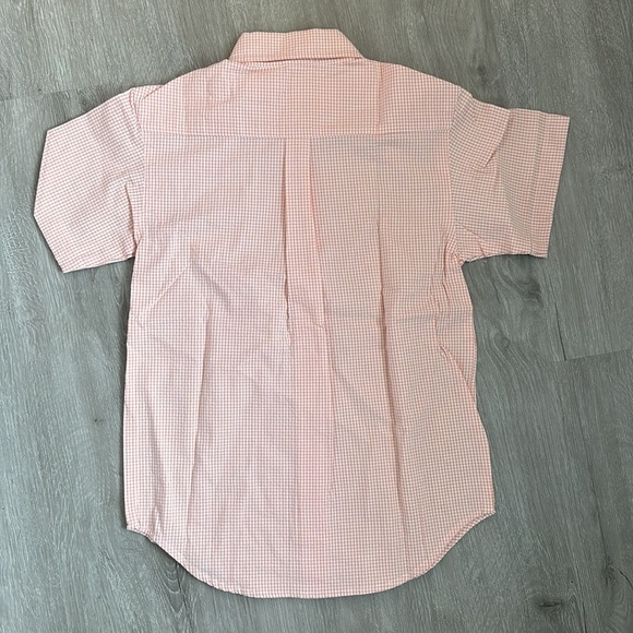NWT Vintage Rags Land Orange Checkered Button Up Short Sleeve- Boys 7/8 - Picture 2 of 4